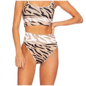 BEACH RIOT- TIGER STRIPED BIKINI SET- SIZE MEDIUM NWOT